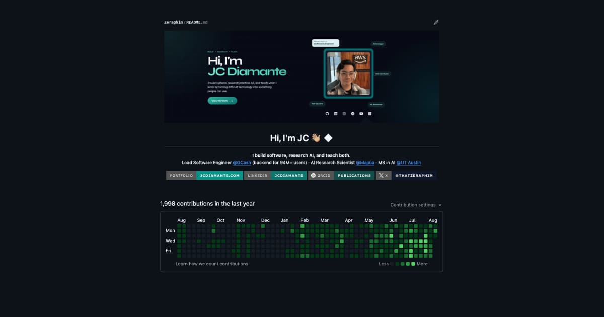 Open Source in Public banner highlighting merged upstream contributions across Hermes Agent, Zed, BetterGov PH, and Data Engineering Pilipinas.