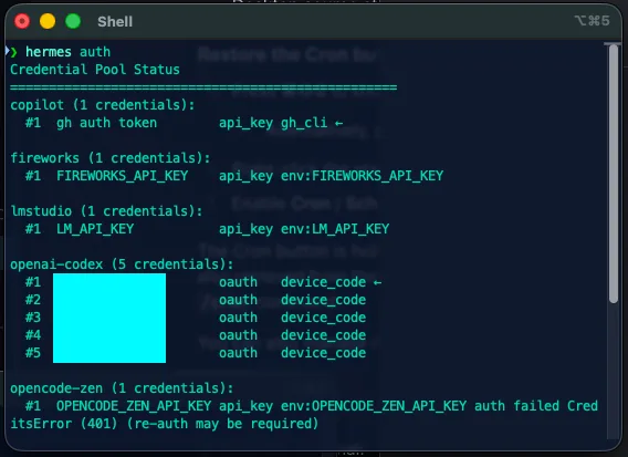 Hermes Auth OpenAI Codex