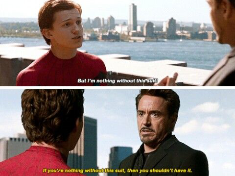 Spider Man Homecoming Suit Quote